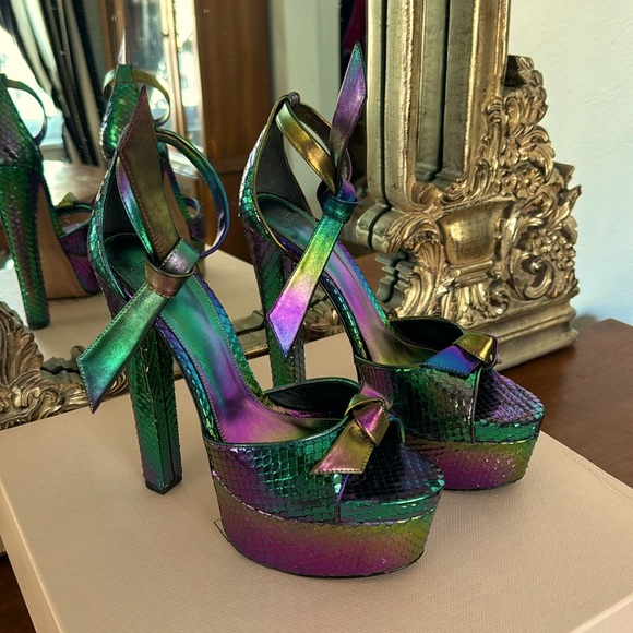 Alexandre Birman Clarita 160 Rainbow Snake Platform Sandal 38 - Picture 1 of 5